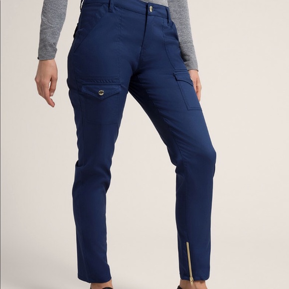 skinny cargo scrub pants